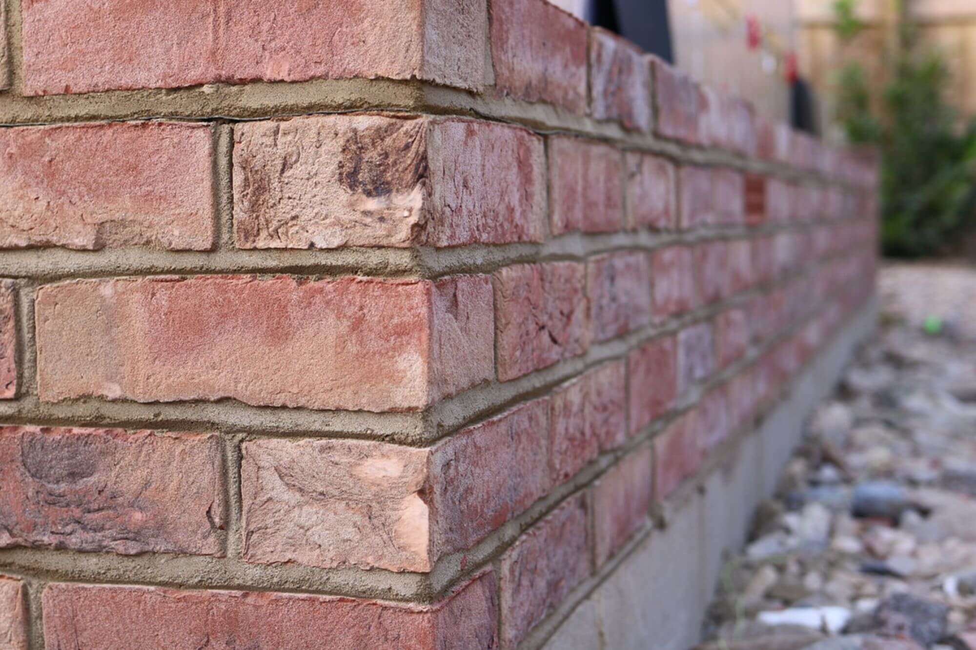 Freshly laid bricks on Walberton home build